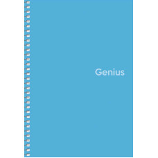 Блокнот "Genius" спіраль /A5-080-6806K/ ##, пластик 0,5 мм, 70 г/м2, заокруглені кути (4/80)