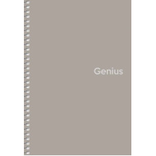 Блокнот "Genius" спіраль /A5-080-6806K/ ##, пластик 0,5 мм, 70 г/м2, заокруглені кути (4/80)