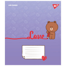 Зошит уч. "YES" 12арк.// /766934/ "Line Friends. Love letter" (25/500)