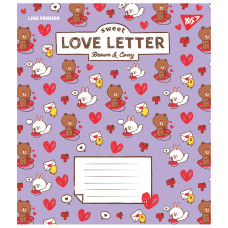 Зошит уч. "YES" 12арк.// /766934/ "Line Friends. Love letter" (25/500)