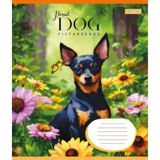 Зошит уч. "1В" 18арк.== /766980/ "Floral dog" (25/400)