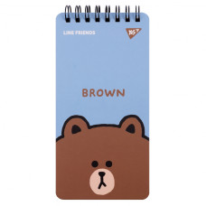 Блокнот 80х160/60 подвійна спіраль "YES" /151763/ "Line Friends" Brown (1/30/60) Блокнот 80х160/60 подвійна спіраль "YES" /151763/ "Line Friends" Brown (1/30/60)