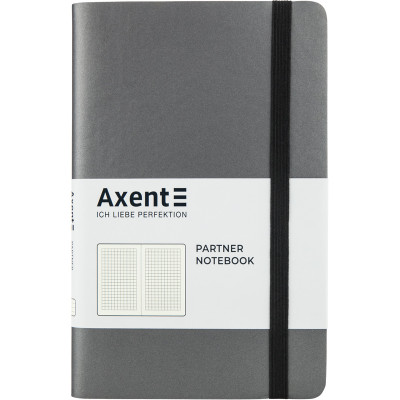 Блокнот "Axent" /8206-15-A/ Partner Soft, 125*195/96арк, кліт, сіра (1/18)