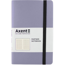 Блокнот "Axent" /8206-34-A/ Partner Soft, 125*195/96арк, кліт, срібляста (1/18)