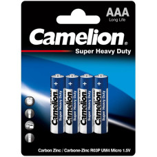 Батарейка "Camelion" /R03/4bl (blue)/586/ сольова, 1,5V, мізинчик (4/48)