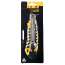 Ніж трафаретний "SCHOLZ" /4521/ 18мм. гвинт фікс., мет/напр., прогумов. (1/12)