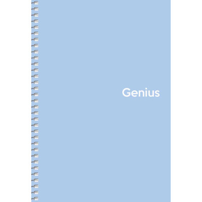 Блокнот "Genius" спіраль /A5-080-6804K/ ##, пластик 0,5 мм, 70 г/м2, заокруглені кути (4/80)