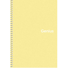 Блокнот "Genius" спіраль /A5-080-6804K/ ##, пластик 0,5 мм, 70 г/м2, заокруглені кути (4/80)