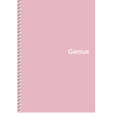Блокнот "Genius" спіраль /A5-080-6804K/ ##, пластик 0,5 мм, 70 г/м2, заокруглені кути (4/80)