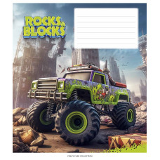 Зошит уч. "Star" 12арк.== /3280L/ "Rocks&Blocks" ВД-лак (хлопчик) (30/360)