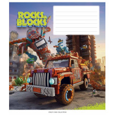 Зошит уч. "Star" 12арк.== /3280L/ "Rocks&Blocks" ВД-лак (хлопчик) (30/360)