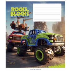 Зошит уч. "Star" 12арк.== /3280L/ "Rocks&Blocks" ВД-лак (хлопчик) (30/360)