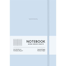 Блокнот А5/96 арк. "Школярик" /A5-7113KSoft Blue/ # обкл.поліуретан, білий блок, 80г/м2 "Soft Blue" (1/12)