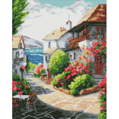 Алмазна мозаїка "Ідейка" /AMO7717/ "Місто біля моря" 40*50см