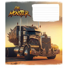Зошит уч. "Школярик" 12арк.== /3243L/ "Monster cars" ВД-лак (хлопчик) (30/300)