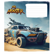 Зошит уч. "Школярик" 12арк.== /3243L/ "Monster cars" ВД-лак (хлопчик) (30/300)