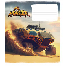 Зошит уч. "Школярик" 12арк.== /3243L/ "Monster cars" ВД-лак (хлопчик) (30/300)
