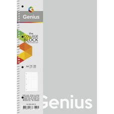 Зошит А4/80арк. "Genius" спіраль /А4-080-6801L/ == пластик 0,5 мм, 70 г/м2, заокруглені кути (4/40)