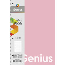 Зошит А4/80арк. "Genius" спіраль /А4-080-6801L/ == пластик 0,5 мм, 70 г/м2, заокруглені кути (4/40)