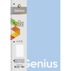 Зошит А4/80арк. "Genius" спіраль /А4-080-6801L/ == пластик 0,5 мм, 70 г/м2, заокруглені кути (4/40)