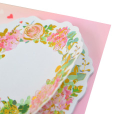 Набір паперових декорів "Santi" /742546/ з клейким шаром “Floral frame”, фольгований, 75 мм, 20 шт. в уп. (1/12/432)