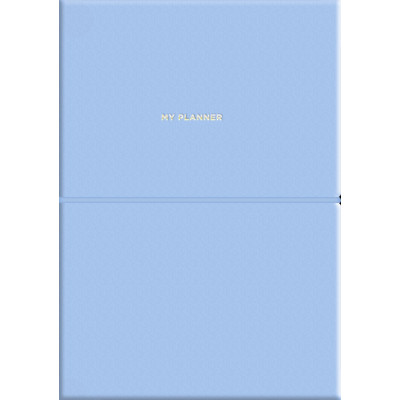 Планер А5/208 стор. недат."Genius" /A5-7107Soft Blue/ обкл.поліуретан, крем блок, 80г/м2 "Soft Blue" (1/12)