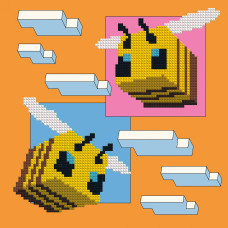 Картина за номерами "SANTI" /954928/ "Minecraft. Бджілки", 25*25см, з алмазною мозаїкою Картина за номерами "SANTI" /954928/ "Minecraft. Бджілки", 25*25см, з алмазною мозаїкою