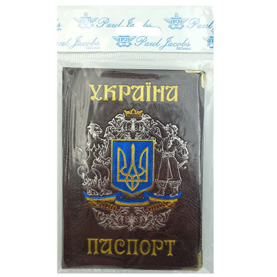 Обкладинка Паспорт "TASCOM" /130-Па/ "Козак" шкірзам (10)