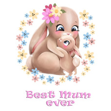 Алмазна мозаїка "Go to art" /177218/ "Best mum ever. Зайчики"  21*25см на картоні 5D