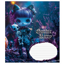 Зошит уч. "Школярик" 12арк.# /3531K/ "Gothic cats " виб.УФ-лак (дівчинка) (30/300)
