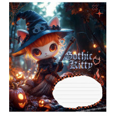 Зошит уч. "Школярик" 12арк.==/3531L/ "Gothic cats " виб.УФ-лак (дівчинка) (30/300)