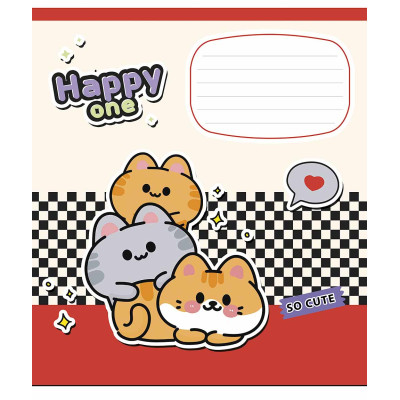Зошит уч. "Школярик" 18арк.# /3532K/ "Happy one " виб.УФ-лак (дівчинка) (25/250)