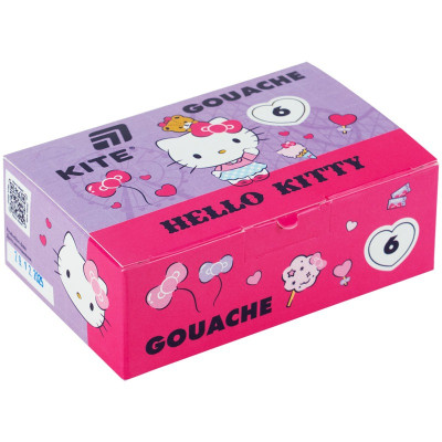 Гуаш "Kite" 6 кол. 20 мл /HK26-062/ Hello Kitty (1/24)