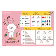 Підкладка настільна 29*42см "YES" /492259/ "Line Friends. Cony" (англ)  (1/10/200)
