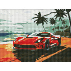 Алмазна мозаїка "Ідейка" /AMO8176/ "Поїздка узбережжям" 30*40см