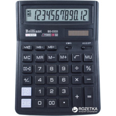 Калькулятор "Brilliant" /BS-0333/ настол. 12разр, 2 пам, 143*192