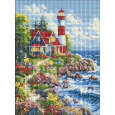 Алмазна мозаїка "Ідейка" /AMO20293/ "Морський маяк" 30*40см