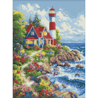 Алмазна мозаїка "Ідейка" /AMO20293/ "Морський маяк" 30*40см