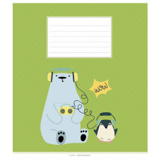 Зошит уч. "Школярик" 18арк.# /3212K/ "Cute copybook" виб.УФ-лак (нейт) (25/250)