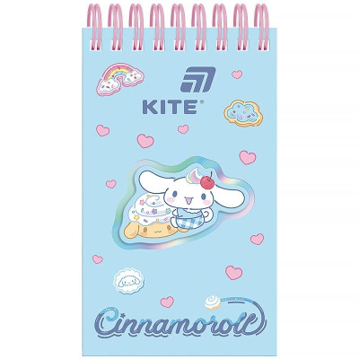 Блокнот А6/80арк. "Kite" /CR26-279/ вирубка, спіраль Cinnamoroll (1/50)