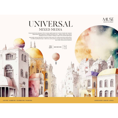 Альбом для змішаних технік "MUSE" А4/12арк. /PB-GB-012-104/ склейка, 310г/м2 (4)