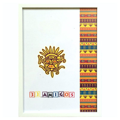 Фоторамка 15*21 "33 Amigos" /1521-1611-015-3/ біла, багет 1611 плоский (1/30)