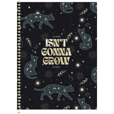 Блокнот "Genius" /B5-SC-080-6147K/ 80арк.# спіраль, ПК, мат/лам + тиснення, 90г/м2 (4/56)