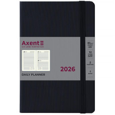 Щоденник "Axent" 2026 /8815-26-01-A/ Partner Lines, 145*210, чорний (1/12)