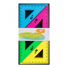 Трикутник пласт. 90/45/45  8см "YES" /370575/ ФЛЮОР. (48/2304)
