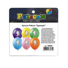 Кульки повітряні "Pelican" /828542/ 12"(30сm) "Єдиноріг" 1-стор. 10шт Кульки повітряні "Pelican" /828542/ 12"(30сm) "Єдиноріг" 1-стор. 10шт