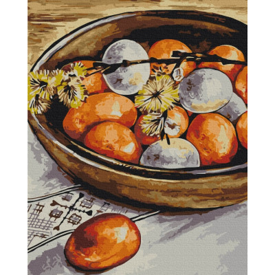 Картина за номерами "Brushme" /BS53950/ "Крашанки і верба"  40*50см