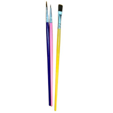 Картина на картоні з контуром "Brushme" /PK0006/ 3 сюжети 20х25см+3 пензлики+6акрил.фарби "Морський світ"