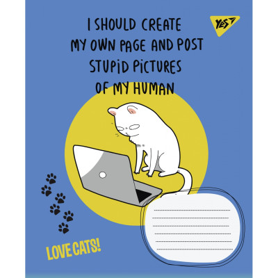 Зошит уч. "1В" 48арк.== /766027/ "Love cats" (10/200)