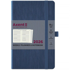 Щотижневик "Axent" 2026 /8515-26-48-A/ Partner Lines, 125*195, блакитний (1/12)